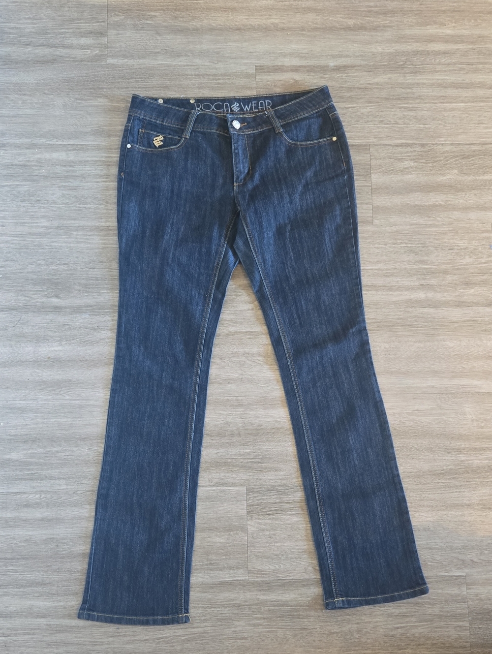 Rocawear Women's Dark Blue Flare Jeans